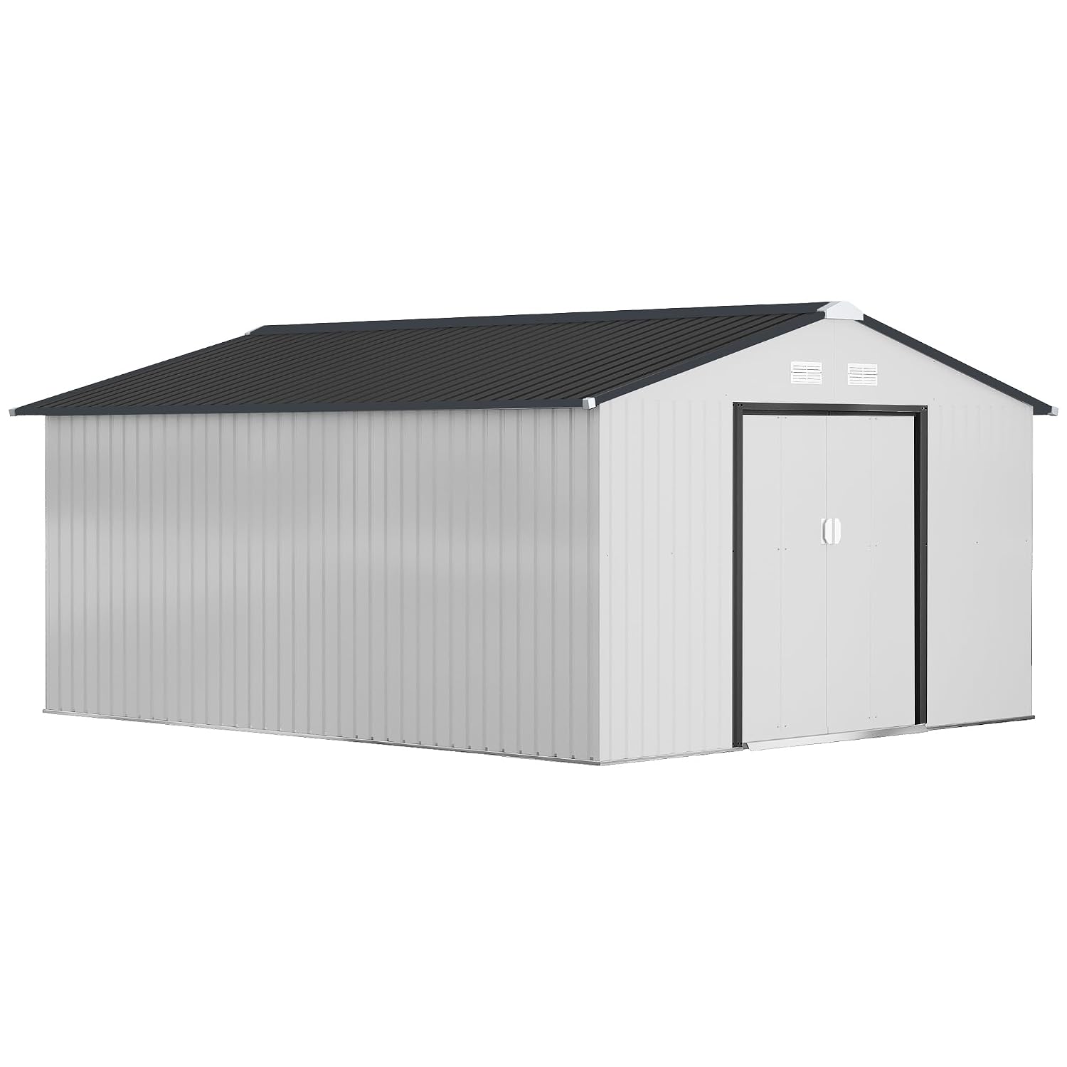 Gardening Tools Storage - 11x13ft Outdoor Storage Shed Metal Garden