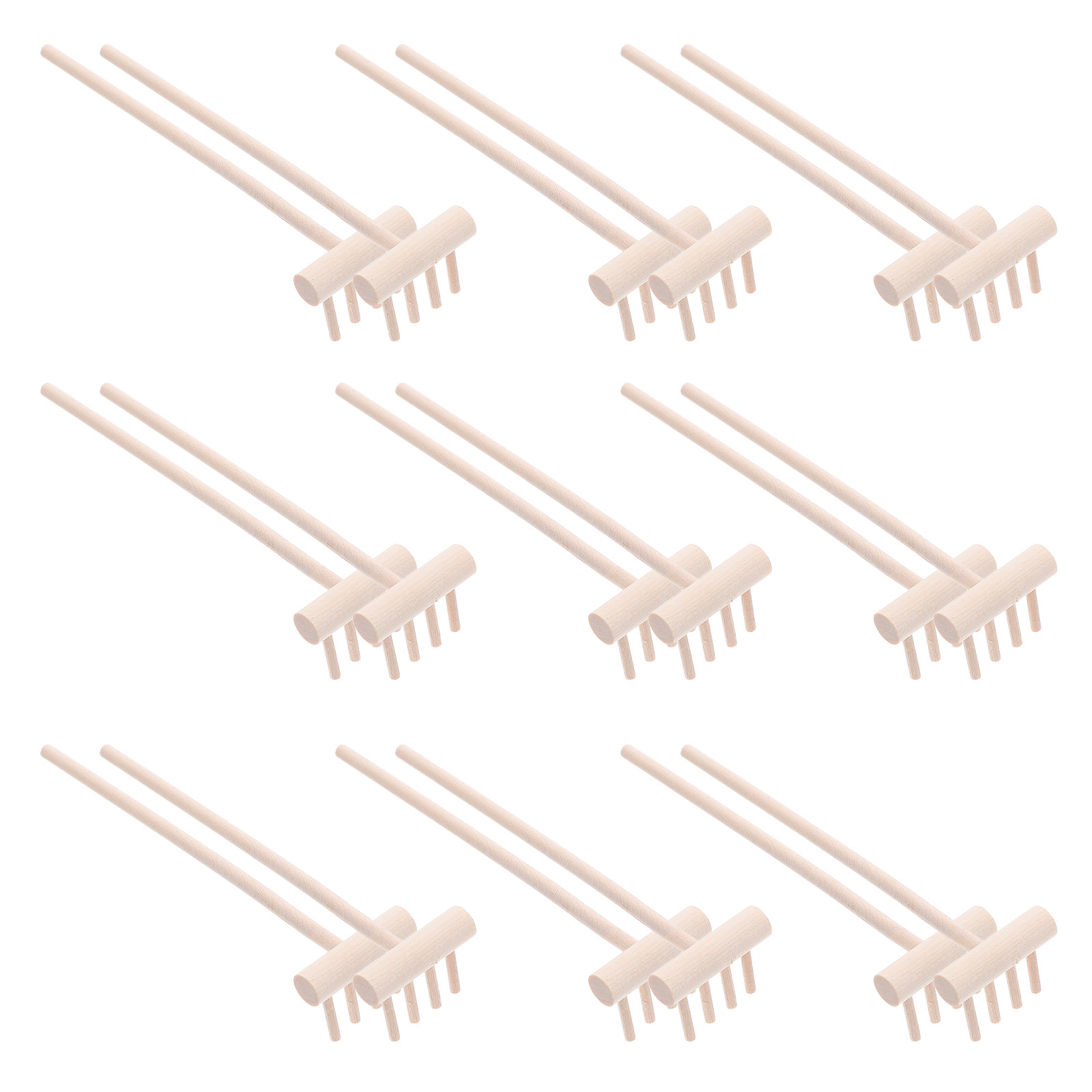 24Pcs Small Wood Sand Rake Por - Zen Gardening Tools 评论和价格