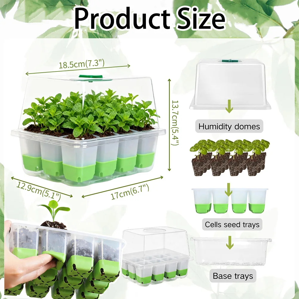12 cell Seedling Starter Tray  - Seed Starter Trays 评论和价格