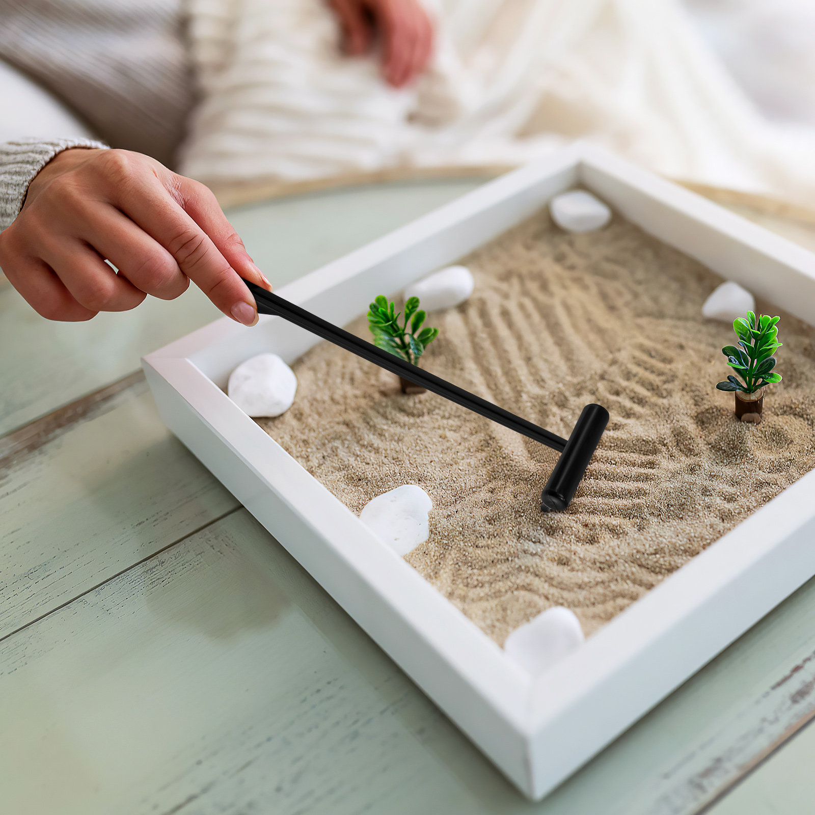 6Pcs Mini Garden Rake Zen Rake - Zen Gardening Tools 评论和价格