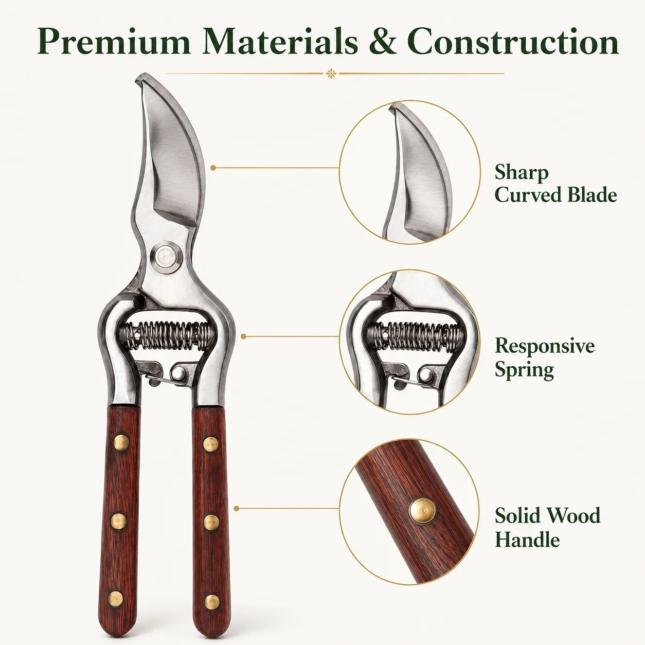 Heavy Duty Stainless Steel Pru - Gardening Tools To Cut Branches 评论和价格