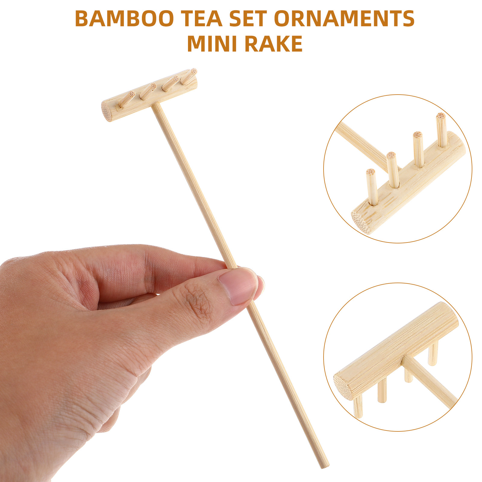 8Pcs Mini Zen Rake Tools Bambo - Zen Gardening Tools 评论和价格