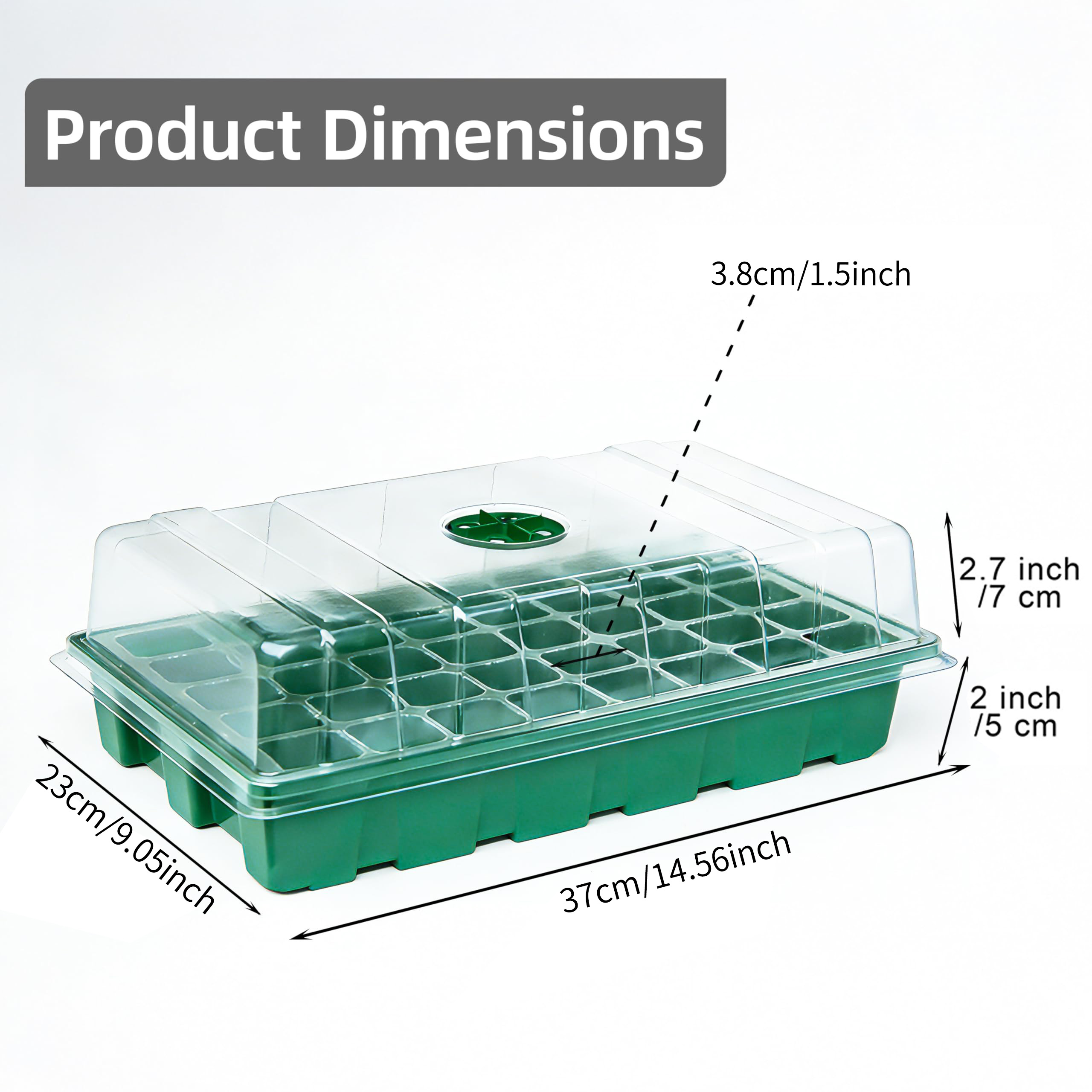 With Transparent Cover Greenho - Seed Starter Trays 评论和价格