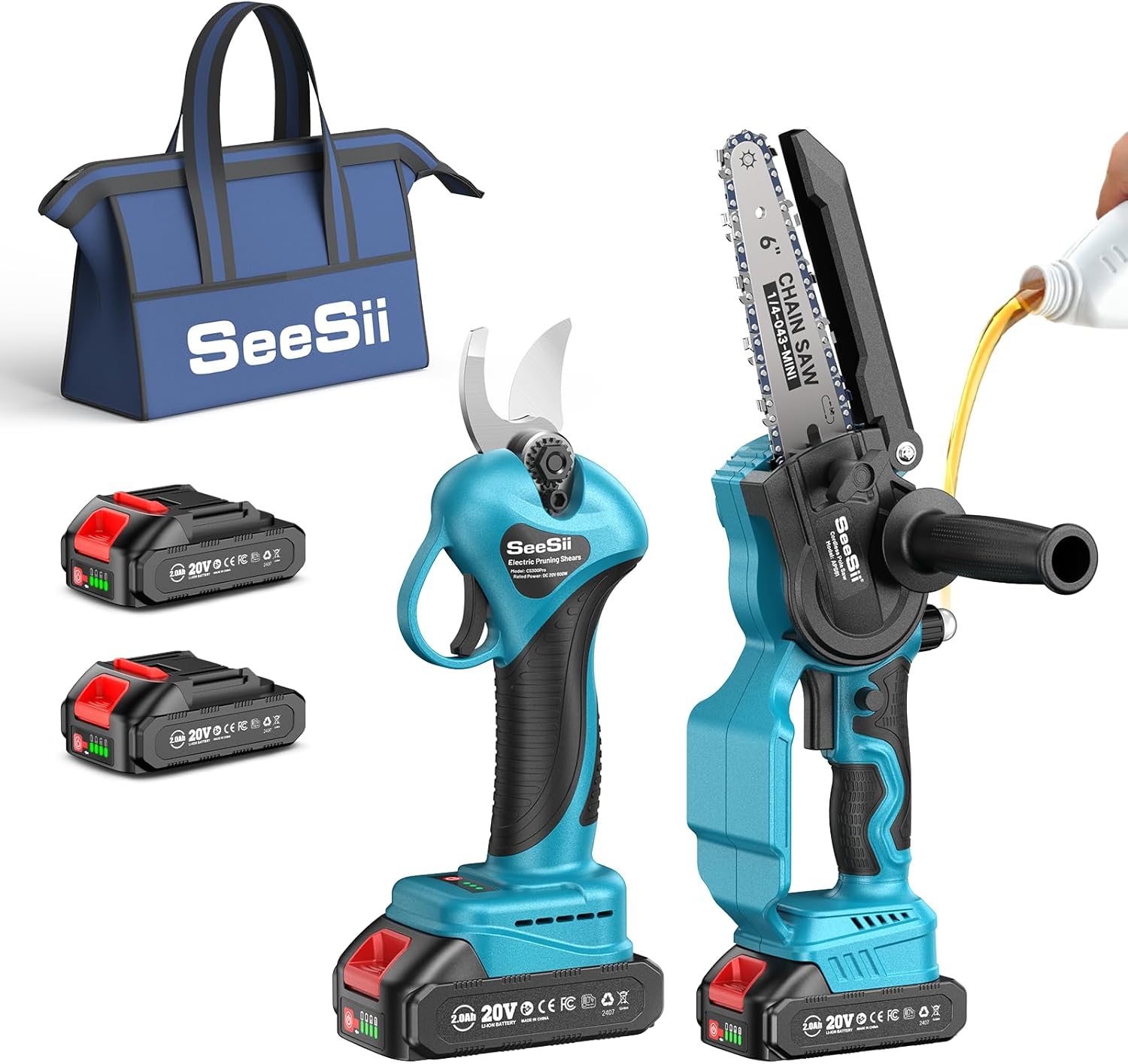 SEESII 2-in-1 6' Brushless Ele - Gardening Tools To Cut Branches 评论和价格