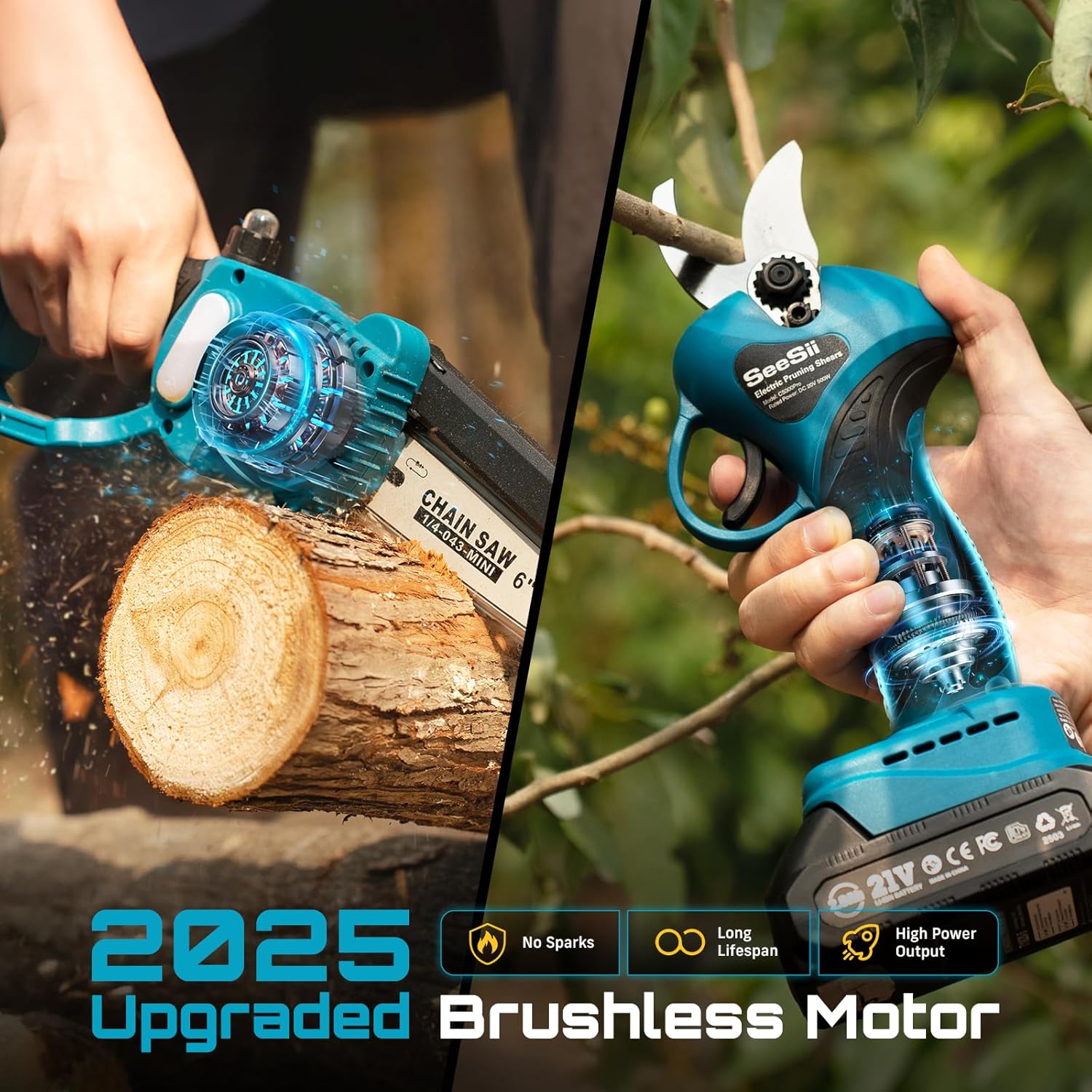 SEESII 2-in-1 6' Brushless Ele - Gardening Tools To Cut Branches 评论和价格