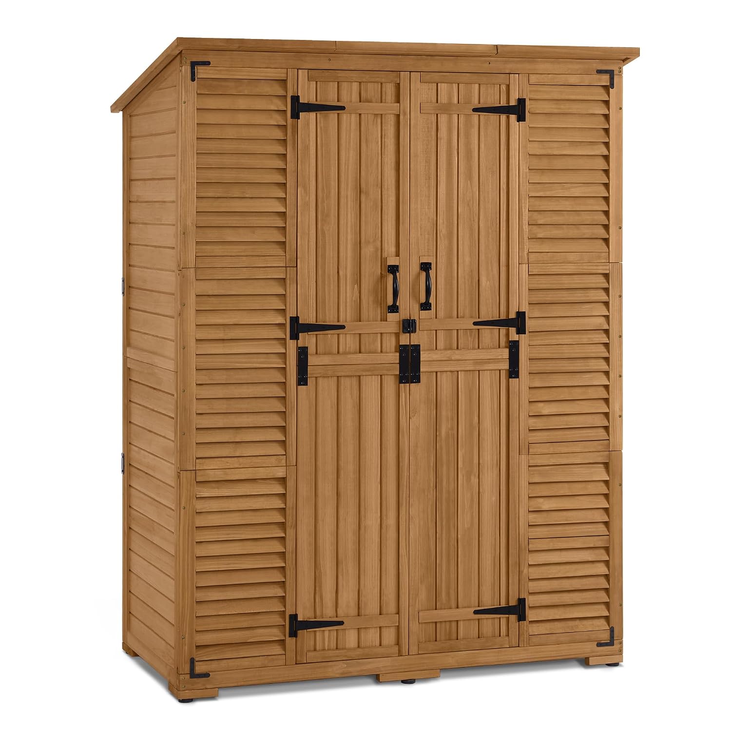 Outdoor Storage Cabinet with S - Gardening Tools Storage 评论和价格