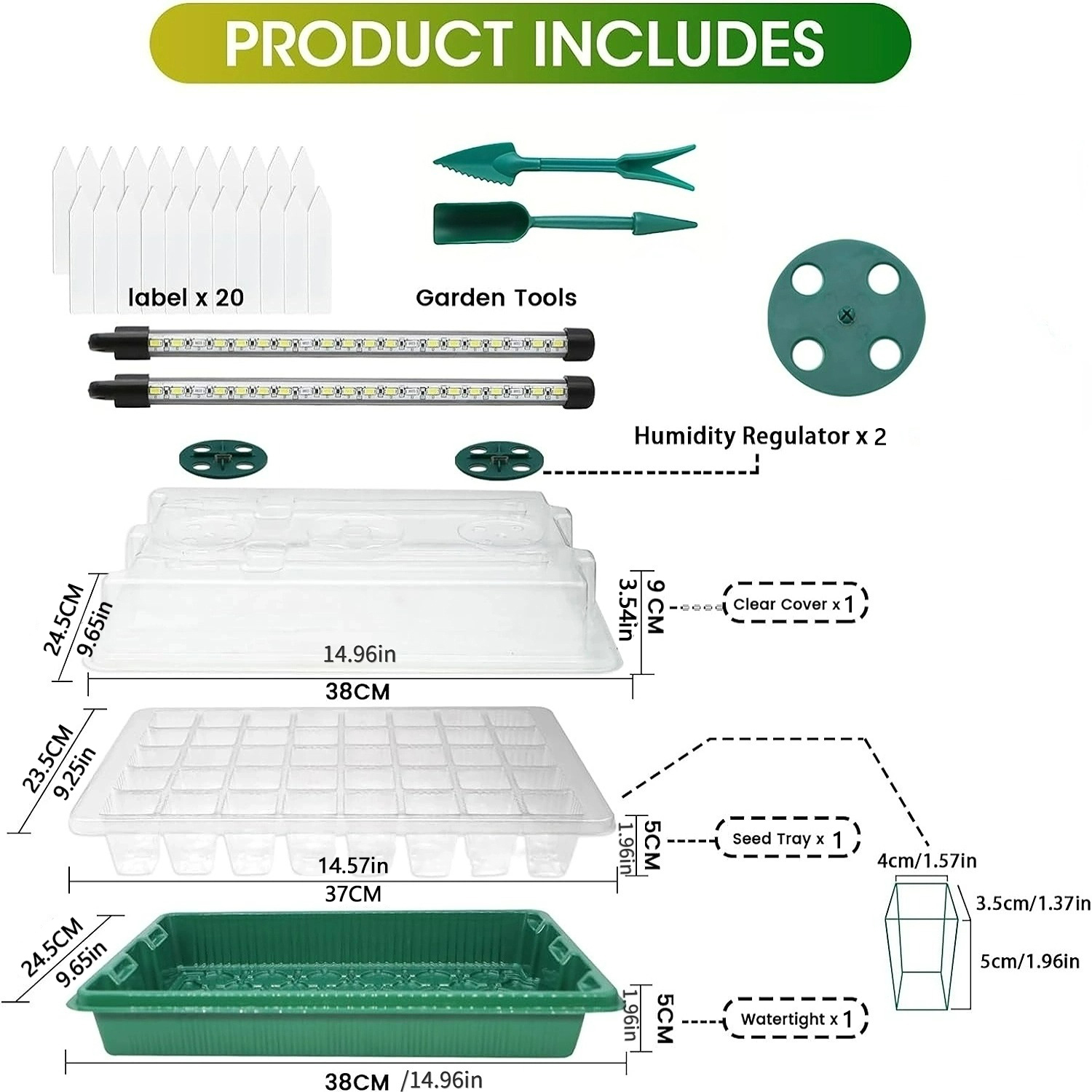 Seed Starter Tray with Grow Li - Seed Starter Trays 评论和价格