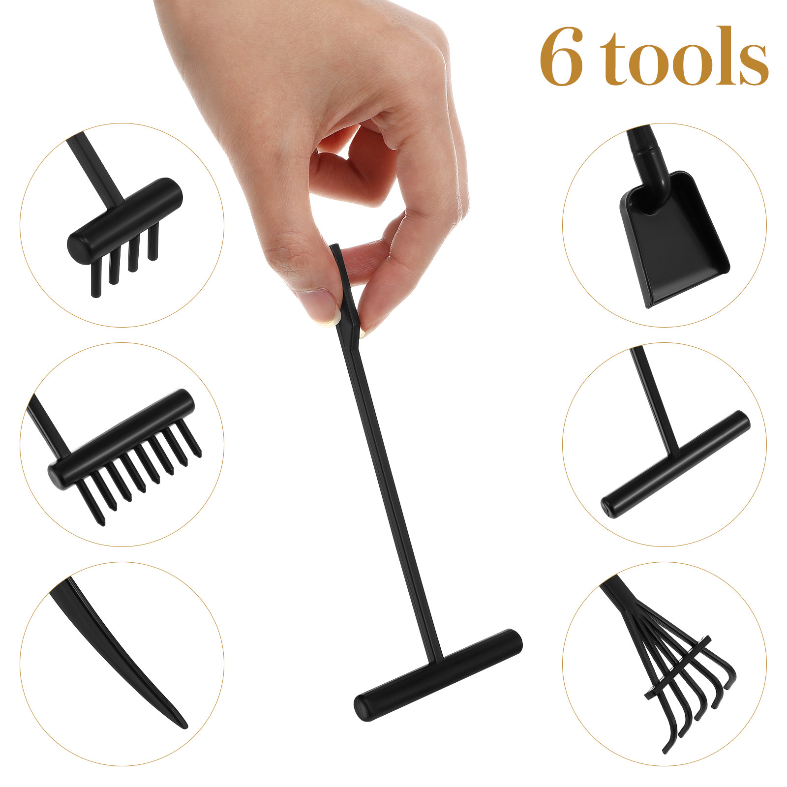 6Pcs Mini Zen Garden Rakes Pla - Zen Gardening Tools 评论和价格