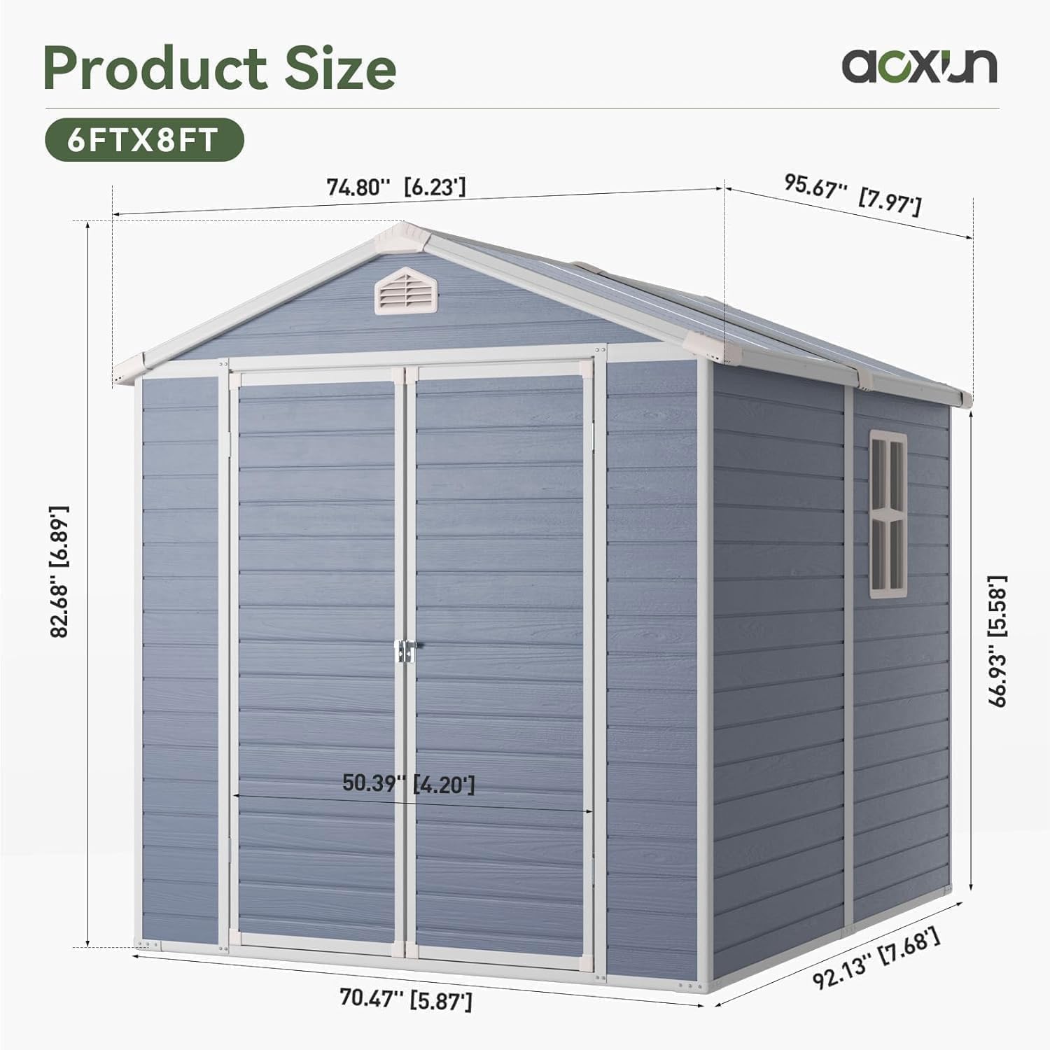 6x8 FT Outdoor Storage Shed Re - Gardening Tools Storage 评论和价格