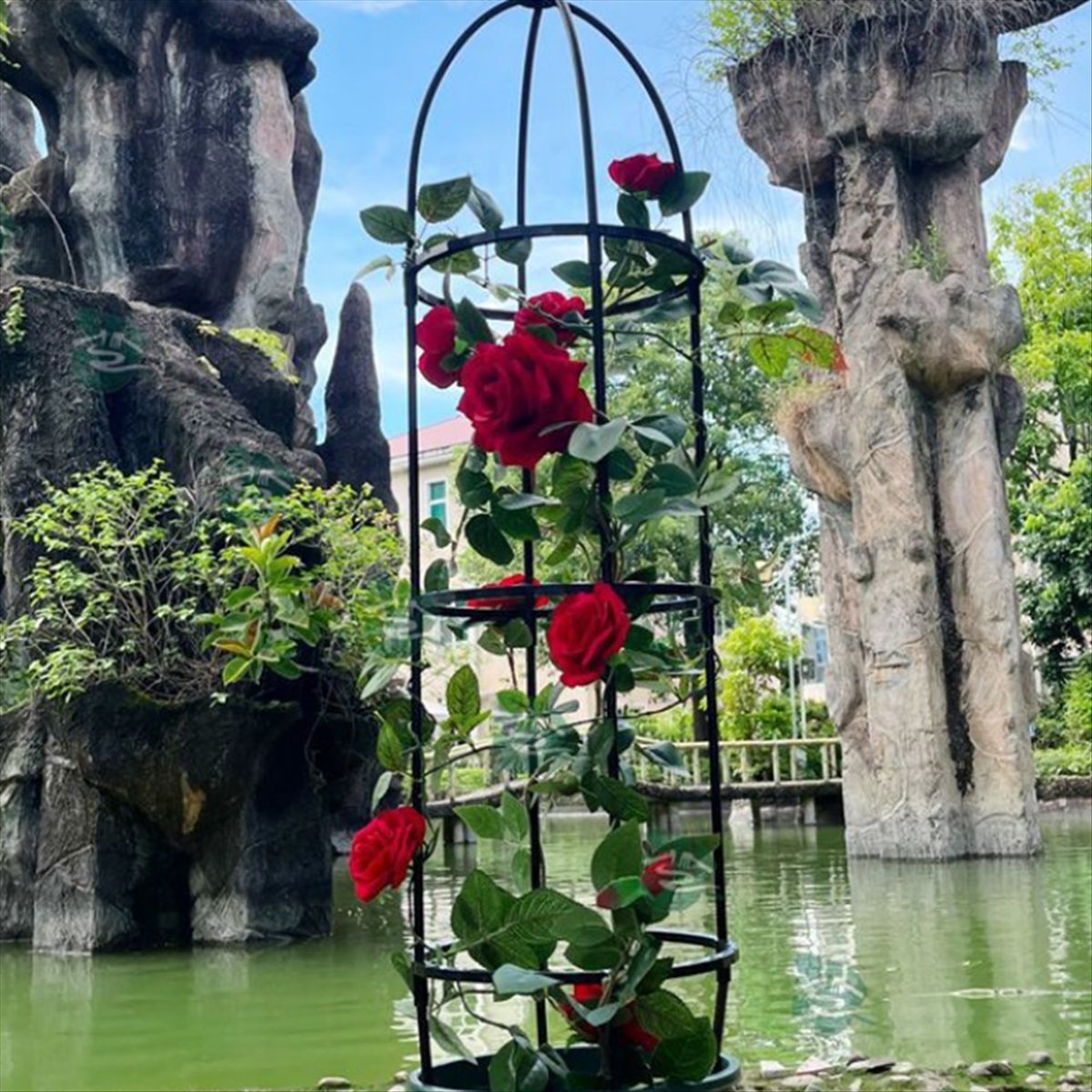 AT16 Climbing Plant Obelisk Tr - Gardening Tools B&M 评论和价格