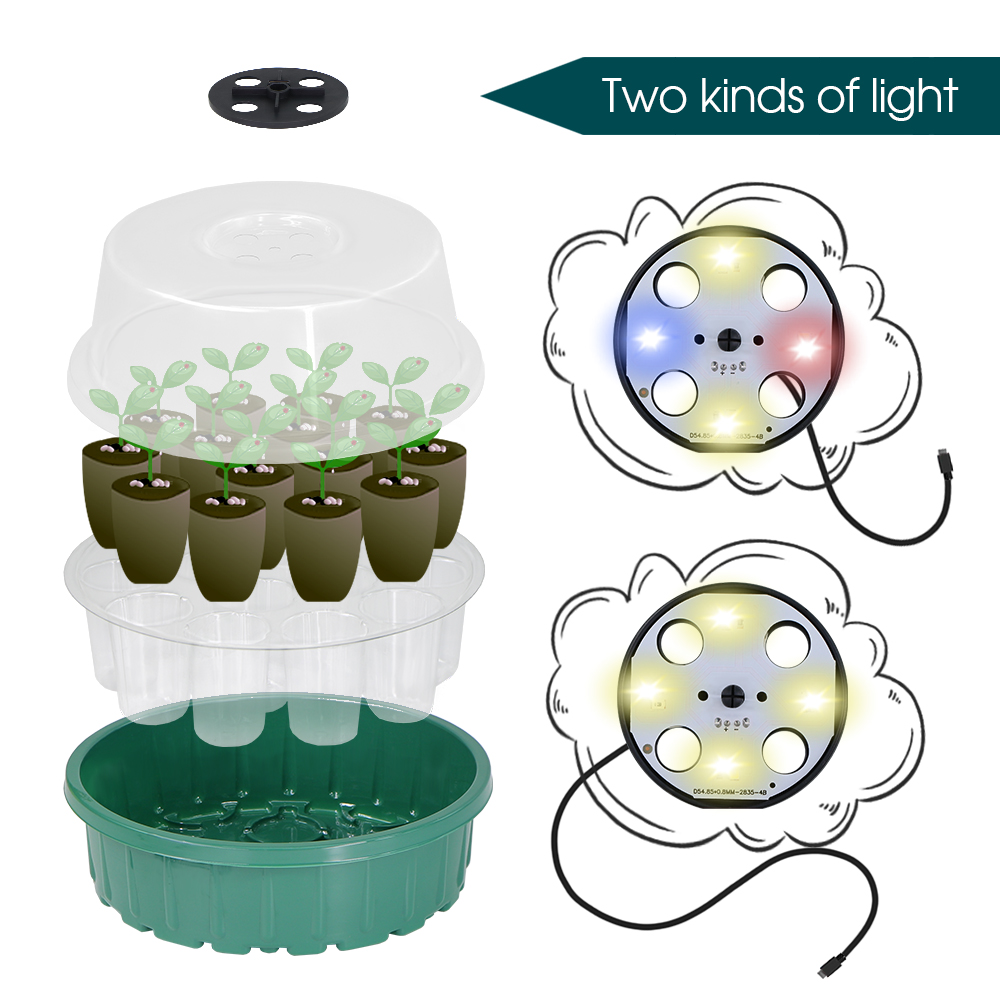 Round Seed Starter Tray with F - Seed Starter Trays 评论和价格