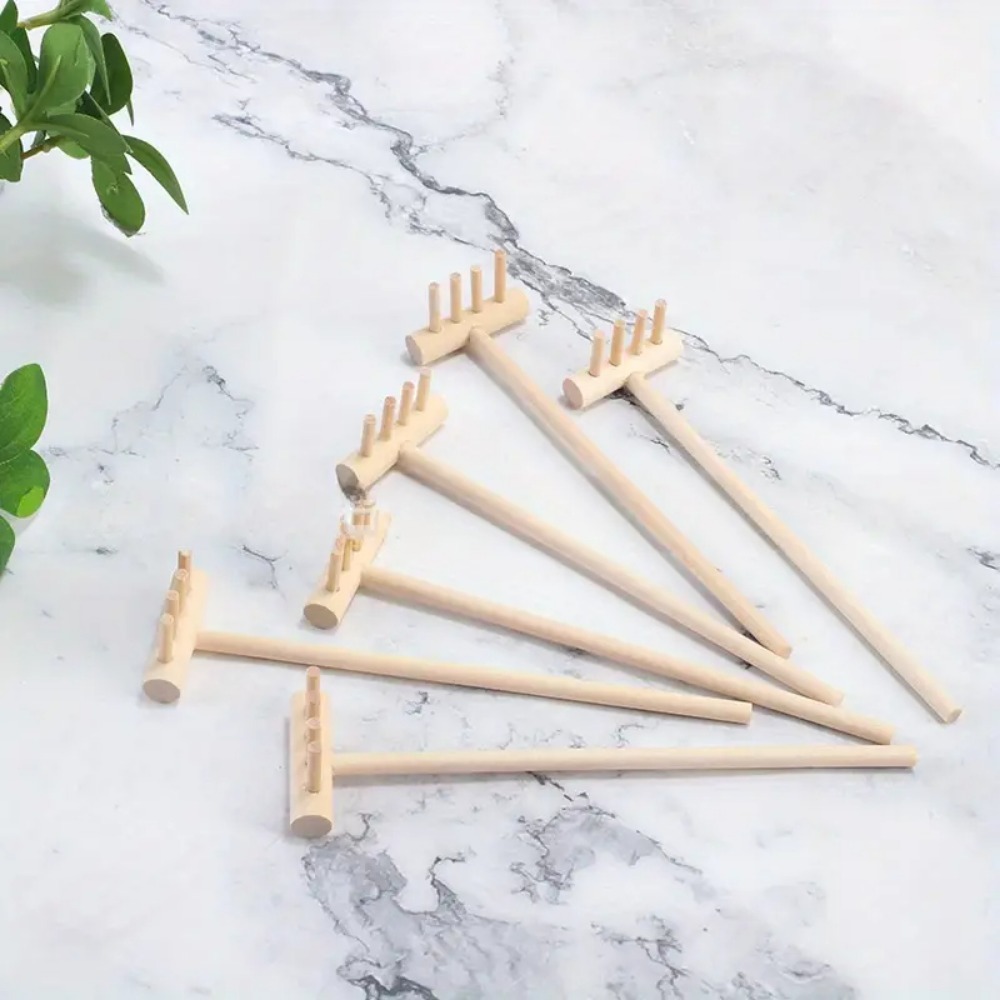 6pcs Mini Bamboo Rake Set for  - Zen Gardening Tools 评论和价格