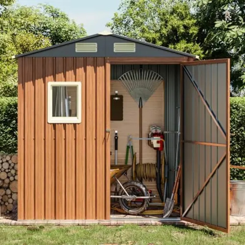 Outdoor Storage Shed 6x4 Ft, L - Gardening Tools Storage 评论和价格