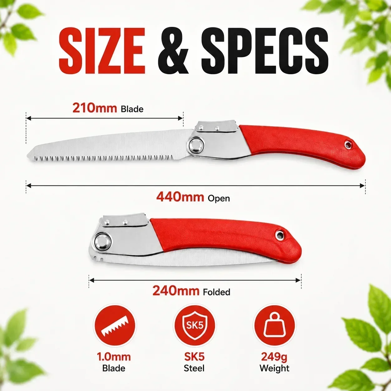 Folding Pruning Saw 210mm SK5  - Gardening Tools To Cut Branches 评论和价格